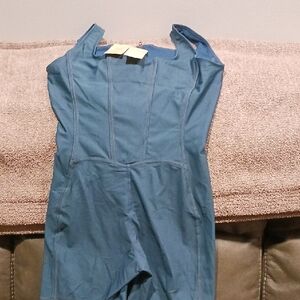 Blue Sleeveless Jumpsuit